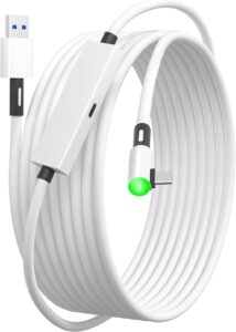 MAKINGTEC Link Cable for Meta Quest 3/3S/2/Pro – USB 3.0 Type A to C with Charging Port & LED Indicator, 16ft VR Cable for PC Gaming, Uninterrupted Power & Data Transfer : Buy Online at Best Price in KSA – Souq is now Amazon.sa: Electronics